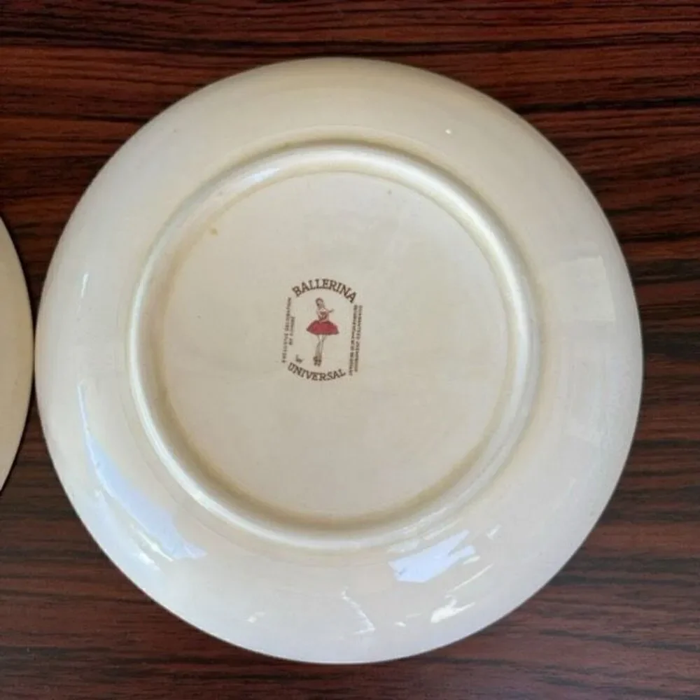 2 Ballerina By Universal Rose Pattern 8” Bowls
